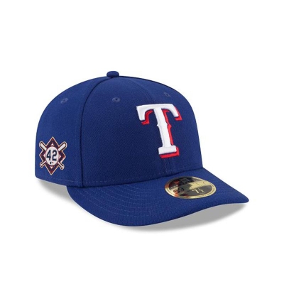 Blue Texas Rangers Hat - New Era MLB Jackie Robinson Day Low Profile 59FIFTY Fitted Caps USA6312750